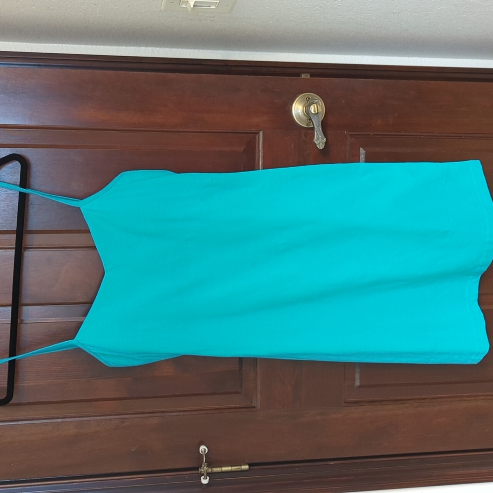Turquoise strappy bodycon dress size L